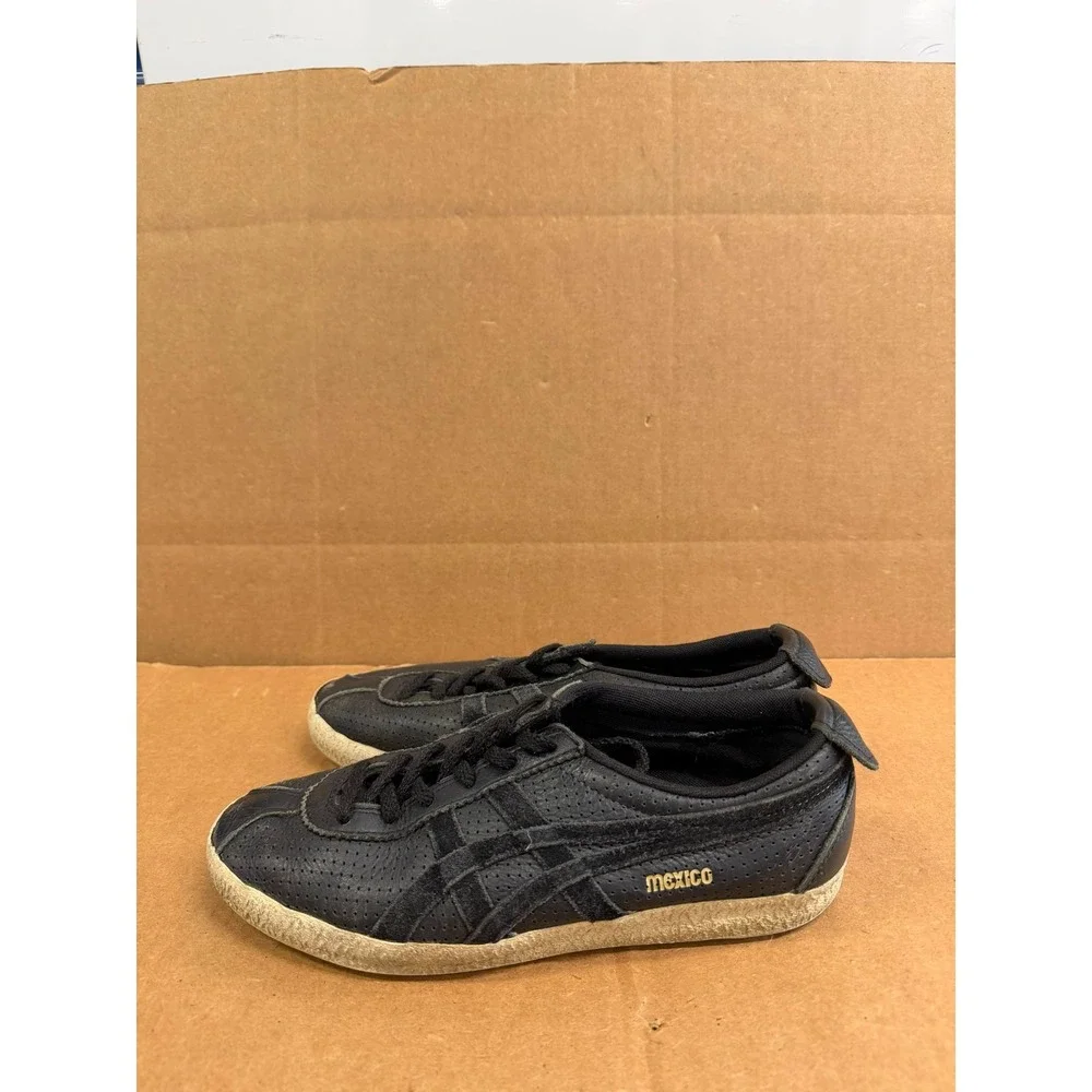 Onitsuka Tiger Mexico Delegation Leather Lace Up Sneakers Black Mens Size 7 US